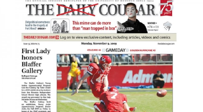 No More ‘Daily’ for University of Houston’s Newspaper