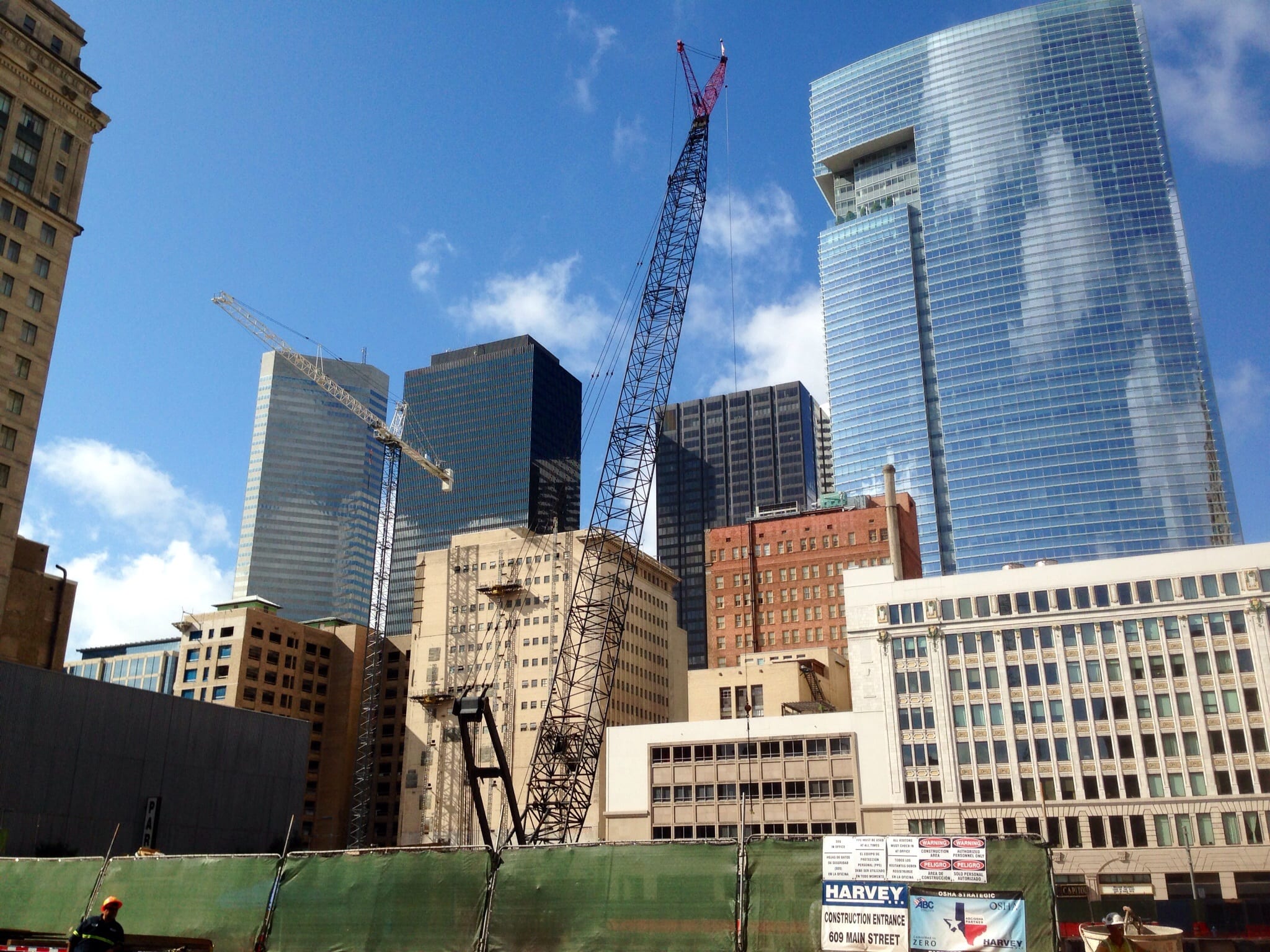 Crane Insane Downtown Houston Construction Update Texas Leftist