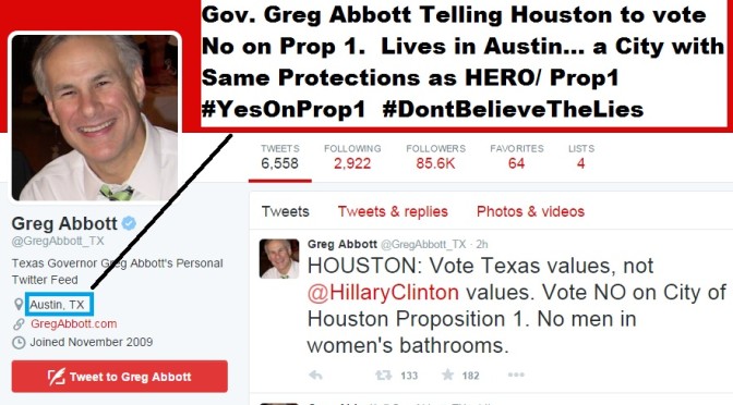 Greg Abbott Opposes Houston Prop1, Forgets Minor Detail